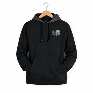 Hollister Black Skater Mens Hoodie Sz Med